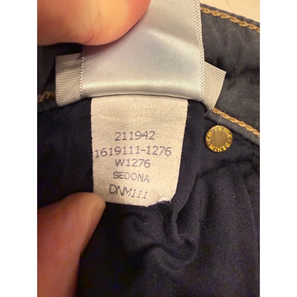 PAIGE Kylie Crop Sedona Straight Leg Jeans Dark Wash Size 24 W1276 - Picture 5 of 9